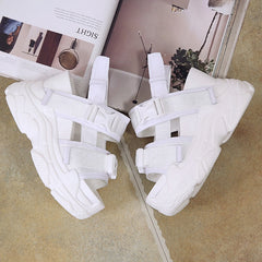 Aesthetic Vegan Platform Sandals - Shoes