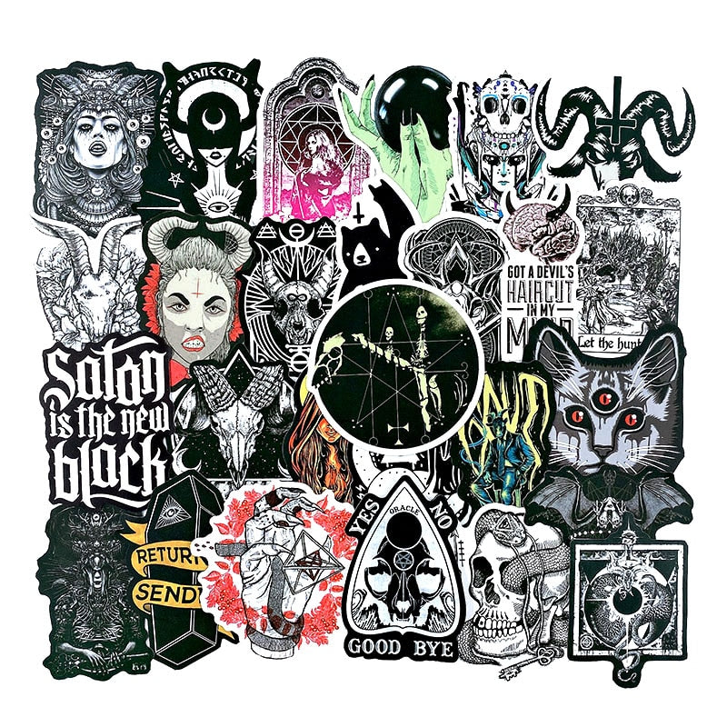 Witch Demon Gothic Series 50PCS Waterproof Stickers - 50pcs
