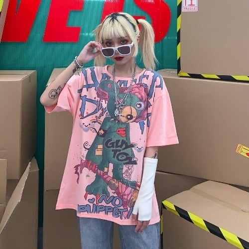 Guy Toy No Puppet Oversized T-Shirt - Pink / One Size