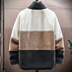 Patchwork Men’s Winter Warm Fleece Jacket