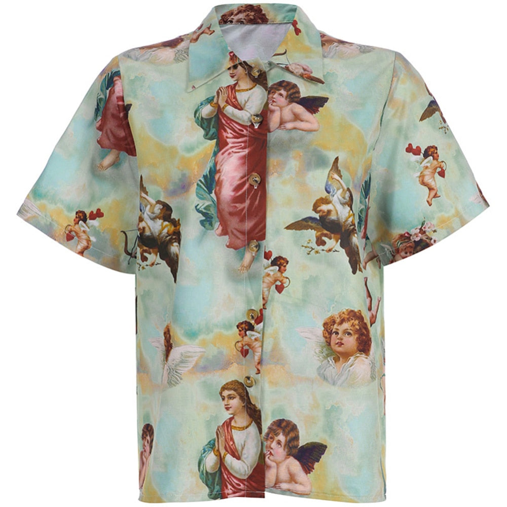 Cupid Angel Oversize Shirt - One Color / S - Shirts