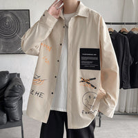 Thumbnail for Korean Style Long Sleeve Oversized Shirt - White / S -