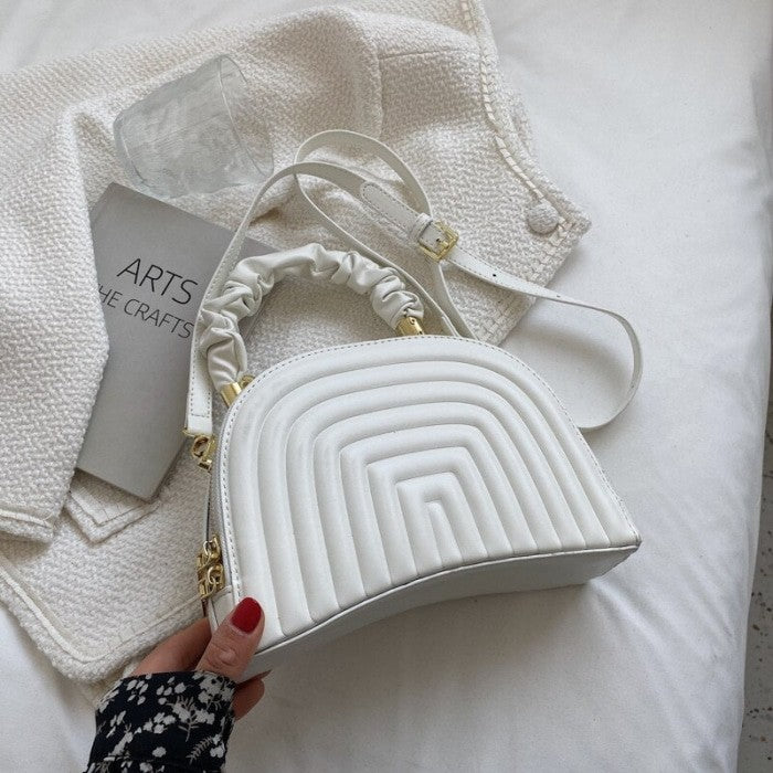High Quality Zipper Handbags And Shoulder - White / 22 x 14