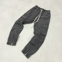Thumbnail for Ankle-Zip Cargo Pants - Dark-Gray / M