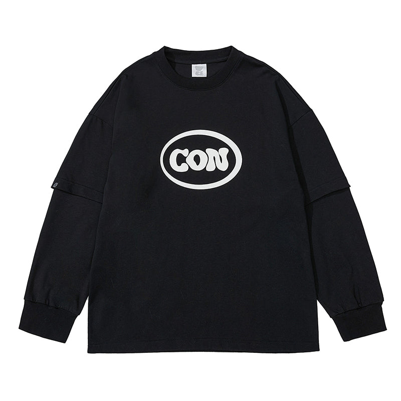 Baseball Long Sleeve Sweatshirt - Black / XL
