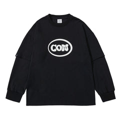 Baseball Long Sleeve Sweatshirt - Black / XL