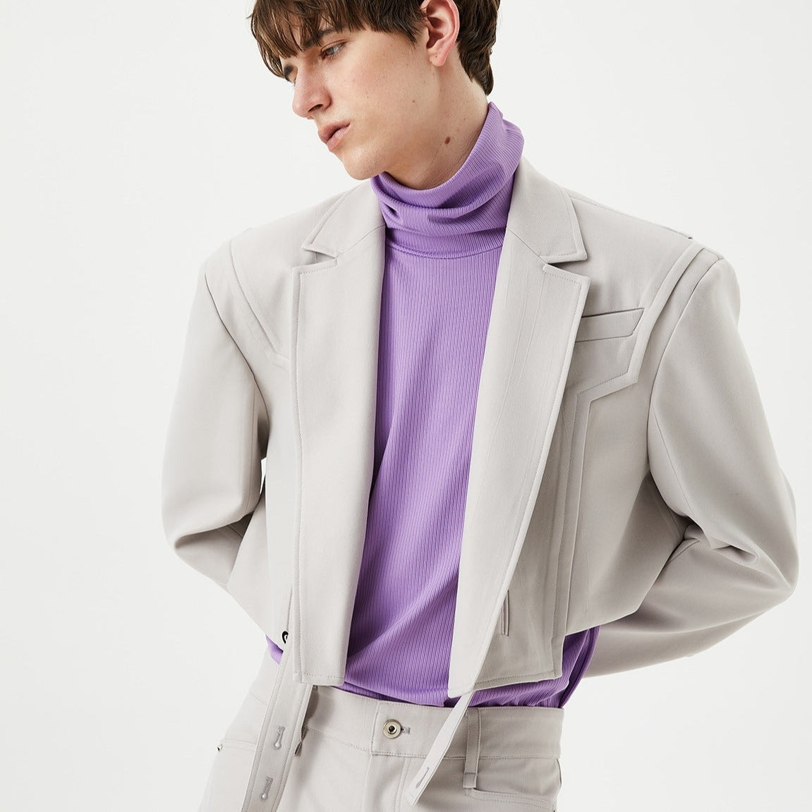 Solid Color Elegant Short Blazer - short blazer