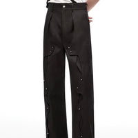 Thumbnail for Cuts and Buttons Long Pant - Pants