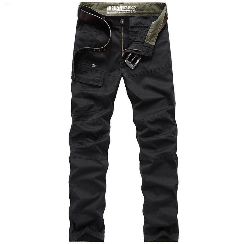 Straight With Multiple Pockets Pants - Black / 33 - 3035