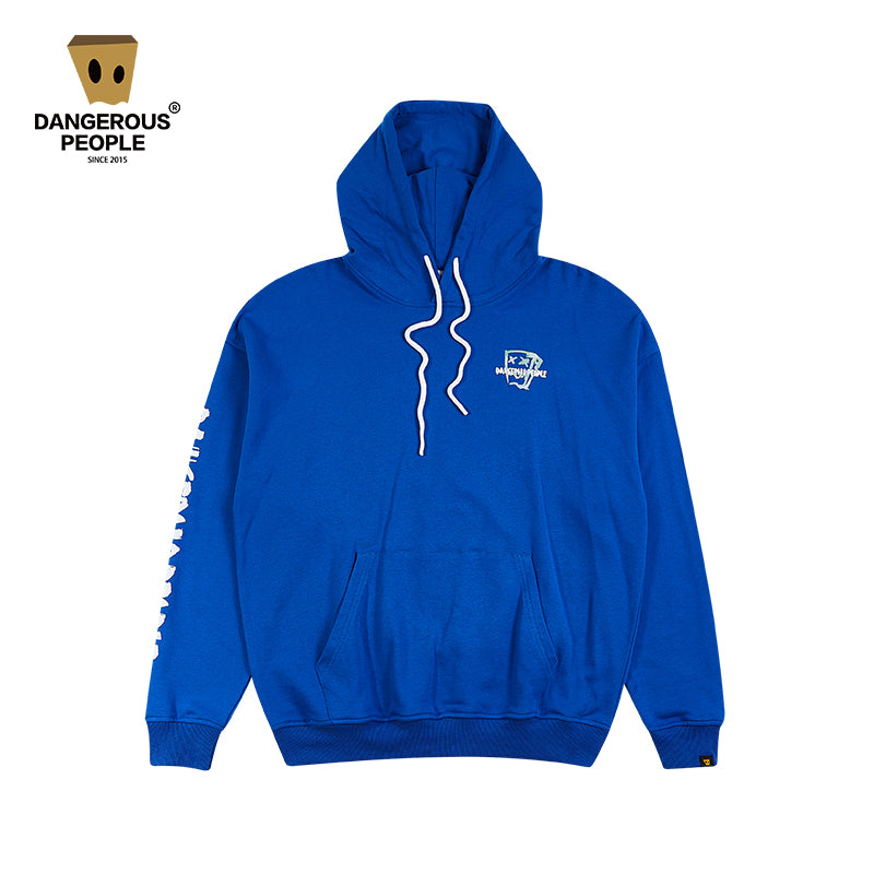 Fashion Brand DSP Paper Bag Couple Loose Hoodie - Blue / L -