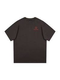 Thumbnail for Dangerous People Printed Short-Sleeved T-shirt - Gray / M -