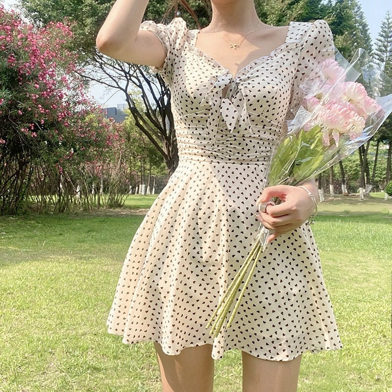 Square Collar with Cross Straps Dress
