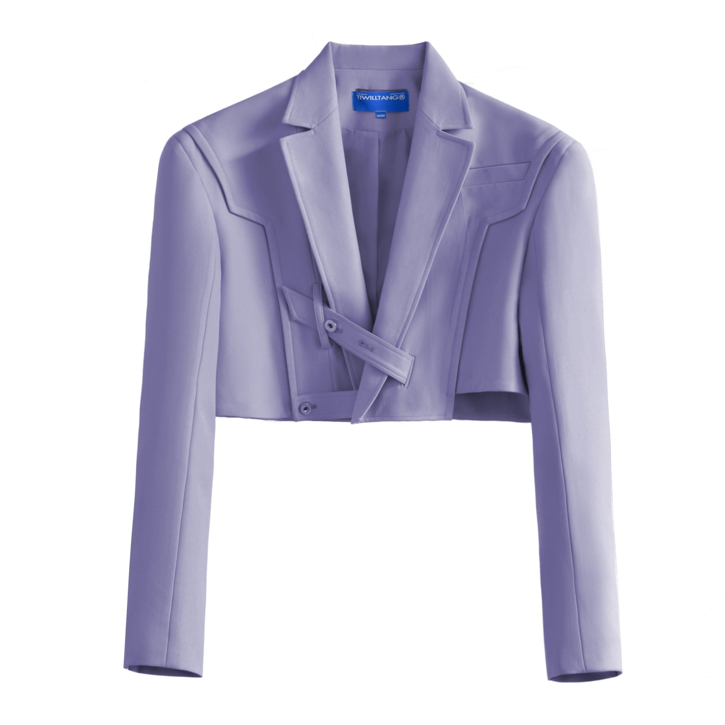 Solid Color Elegant Short Blazer - Purple / M - short blazer