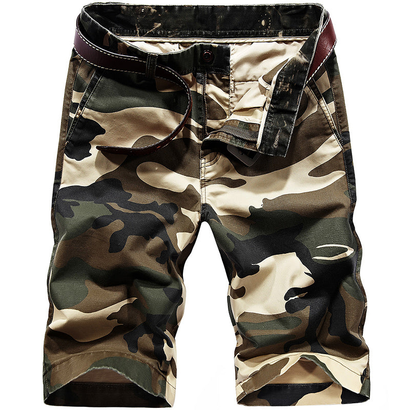 Camouflage Loose Shorts - Khaki / 30 - Short Pants
