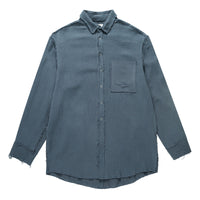 Thumbnail for Solid Color Long-Sleeved Shirt - Indigo / S - Shirts