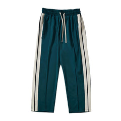 Striped Loose Pants - Green / XL