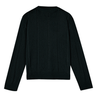 Thumbnail for Diamond Hole Hollow Light Long-Sleeved Sweater - Black / XS