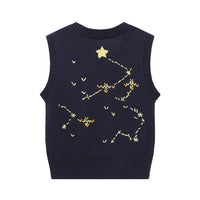 Thumbnail for Aries Starry Sky Knitted Vest - One Size / Black