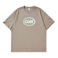Thumbnail for Con Round Neck T-Shirt - Brown / XL