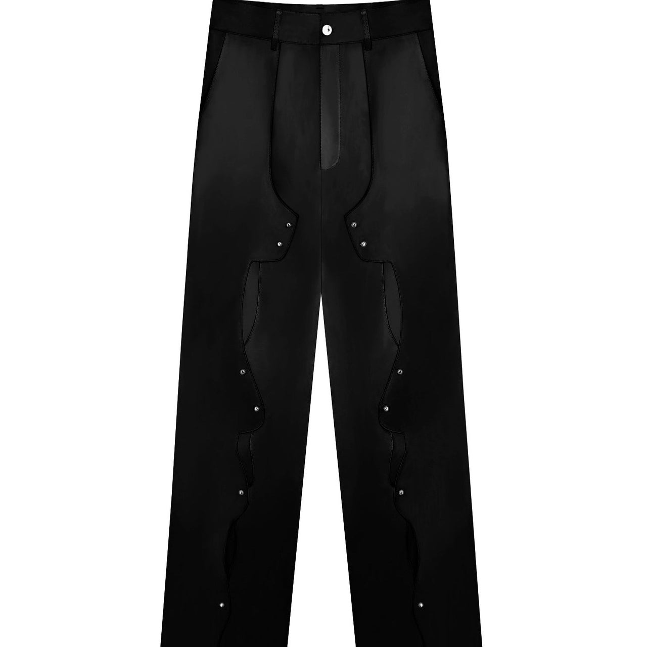 Cuts and Buttons Long Pant - Black / M - Pants