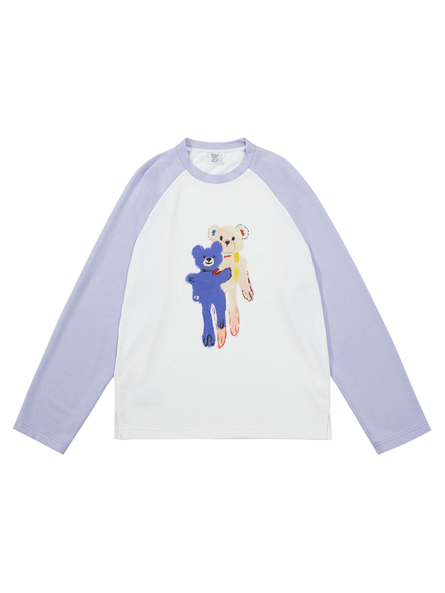 Patterned Bear Couple Sweatshirt - 50000436