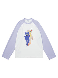 Thumbnail for Patterned Bear Couple Sweatshirt - 50000436