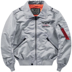 Baseball Collar Loose Bomber Jacket - Gray / 3XL - Jackets