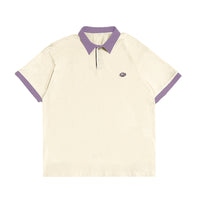Thumbnail for Oversize Short-Sleeved Polo Shirt - Beige / XL