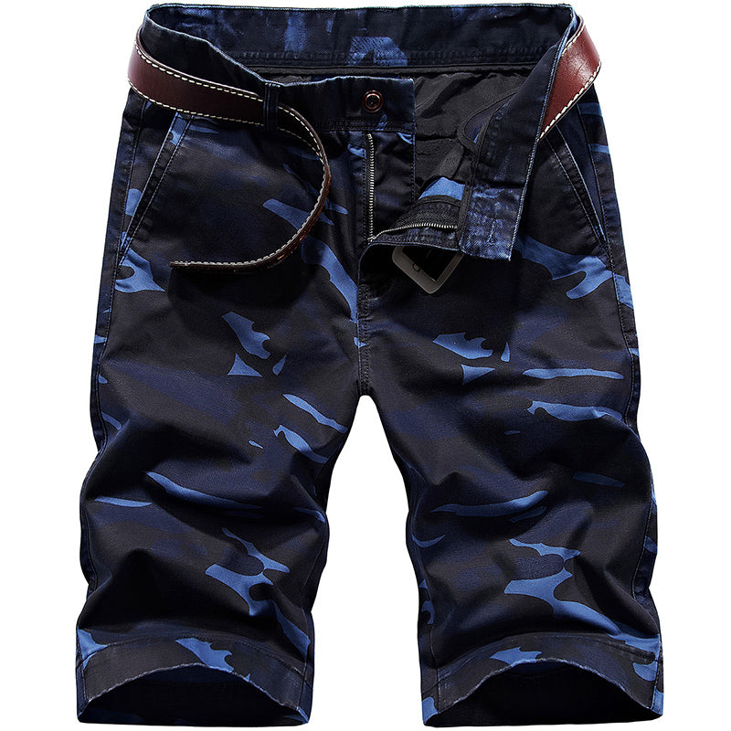 Camouflage Loose Shorts - Dark-Blue / 30 - Short Pants