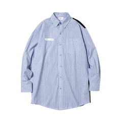 Patchwork Striped Pattern Loose Shirt