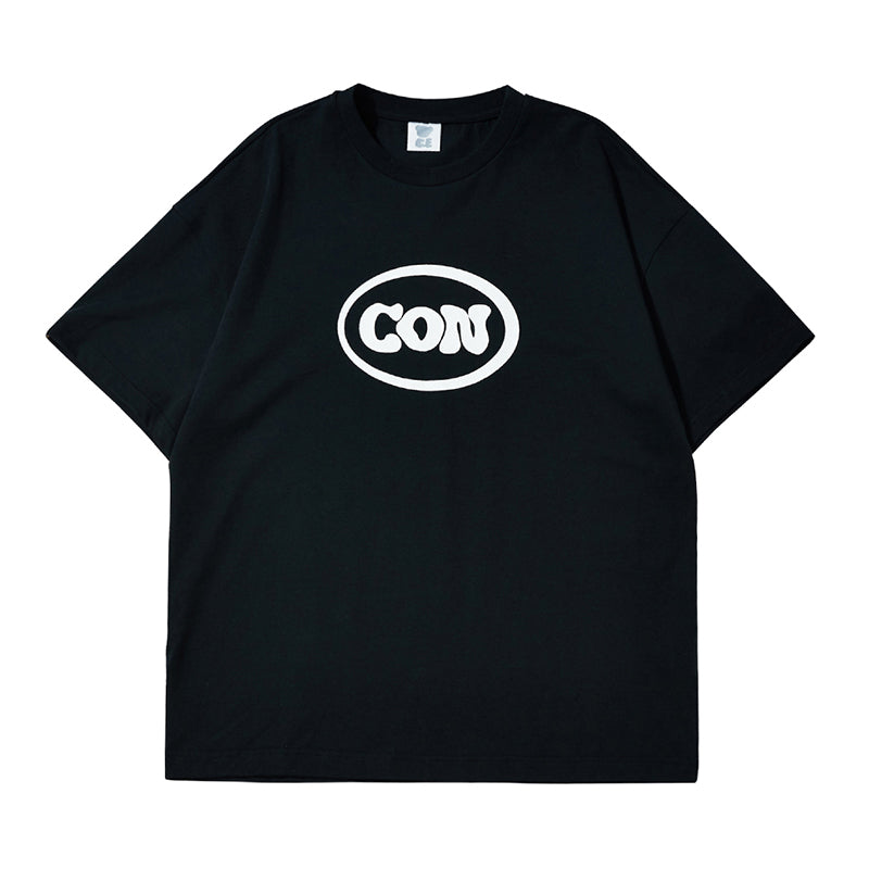 Con Round Neck T-Shirt - Black / XL
