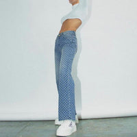 Thumbnail for Torn Flowers Wide Leg Jeans - Pants