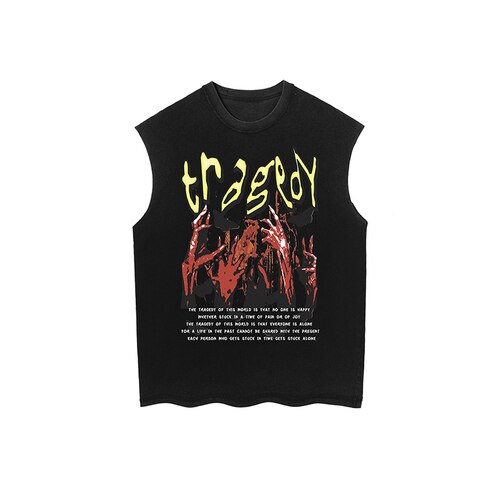 Demon Hands Sleeveless Urban Shirt - black / M