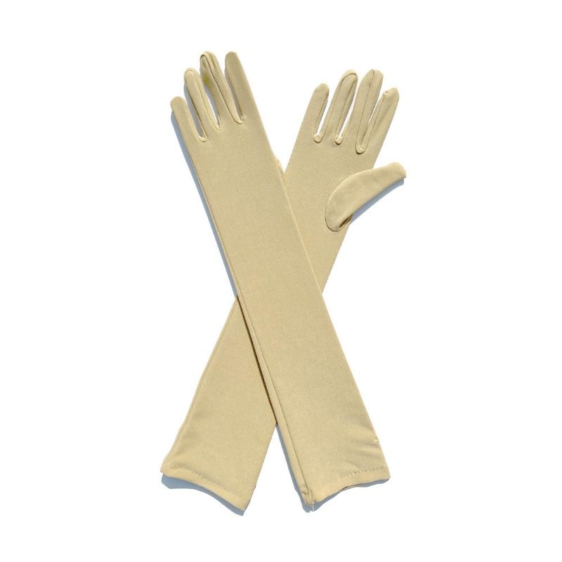 Long And Warm Soft Gloves - Beige / One Size