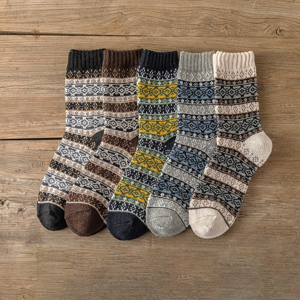 Warm Wool Socks - 5 Colors Set G / Free size 38-43