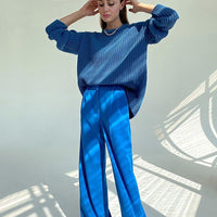 Thumbnail for Loose Full LengthTrousers High Waist Wide Pants