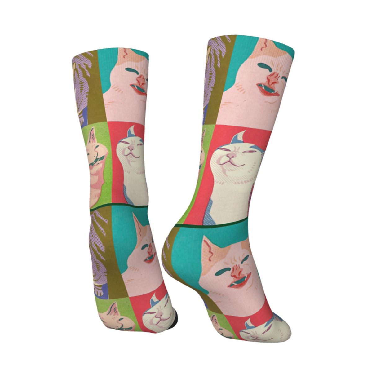 Sad Cat Socks - Multicolor / One Size