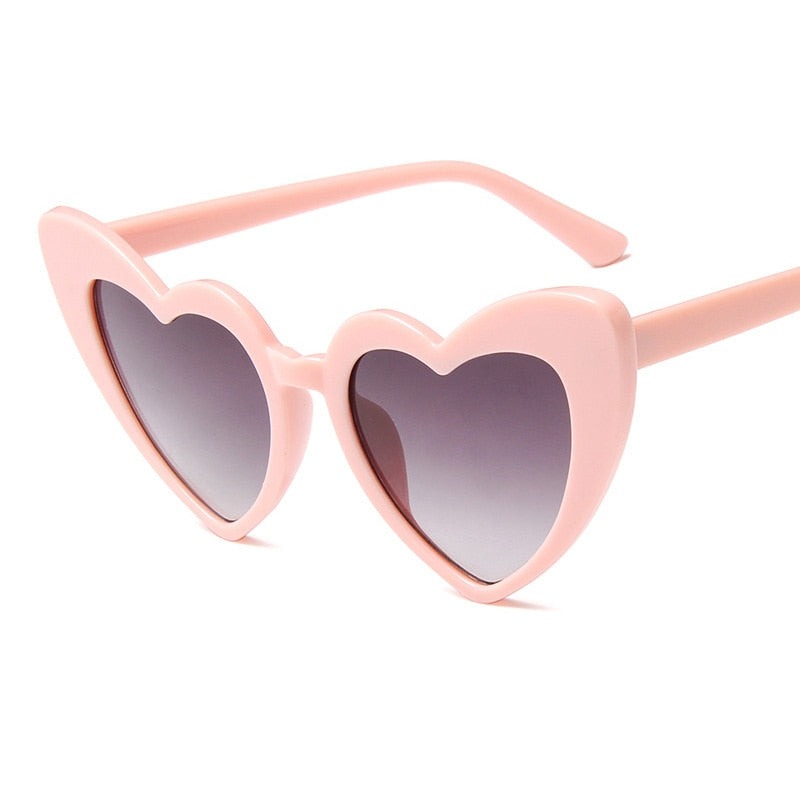 Heart Big Frame Eyewear Sunglasses - Pink / Grey / One Size