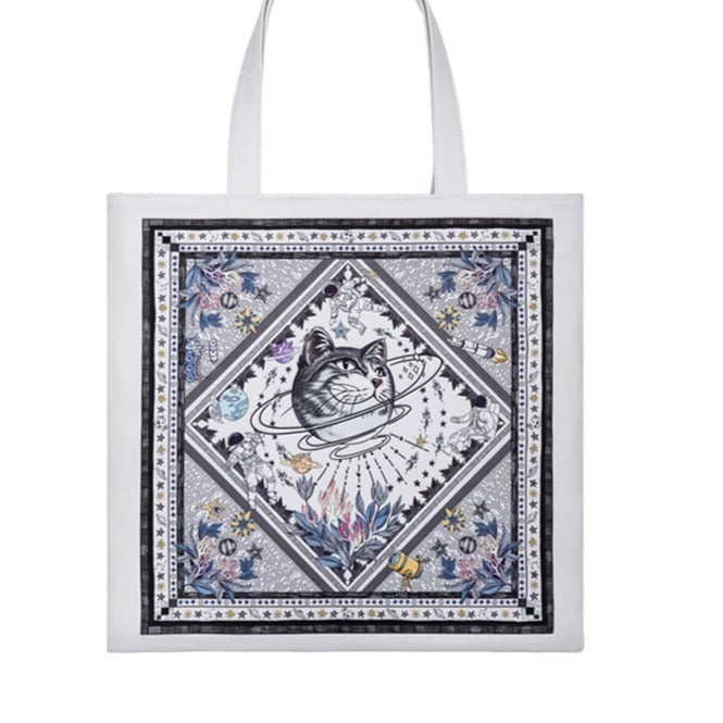 Universe Cat Astronaut Handbag - White / One Size