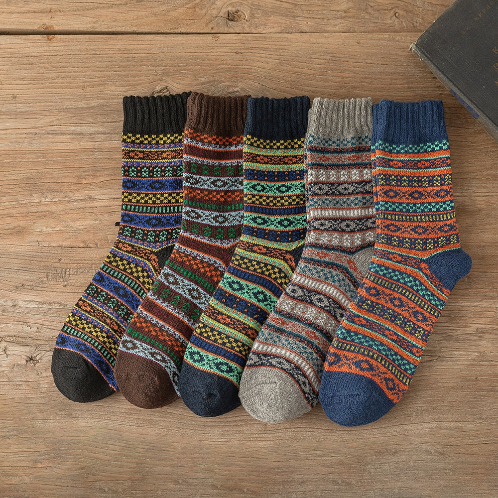 Warm Wool Socks - 5 Colors Set D / Free size 38-43