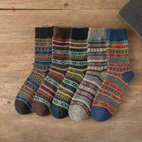 Thumbnail for Warm Wool Socks - 5 Colors Set D / Free size 38-43
