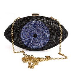 Protective Eye Shoulder Bag With Chain - Black / One Size
