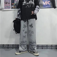 Thumbnail for Butterfly Print Harajuku Streetwear Y2k Pants