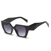 Thumbnail for Square Polygonal Sunglasses - Black-Double-Gray