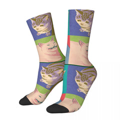 Sad Cat Socks - Multicolor / One Size