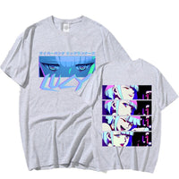 Thumbnail for Lucy Cyberpunk Japanese Anime T-Shirts - Gray / XS - 2077