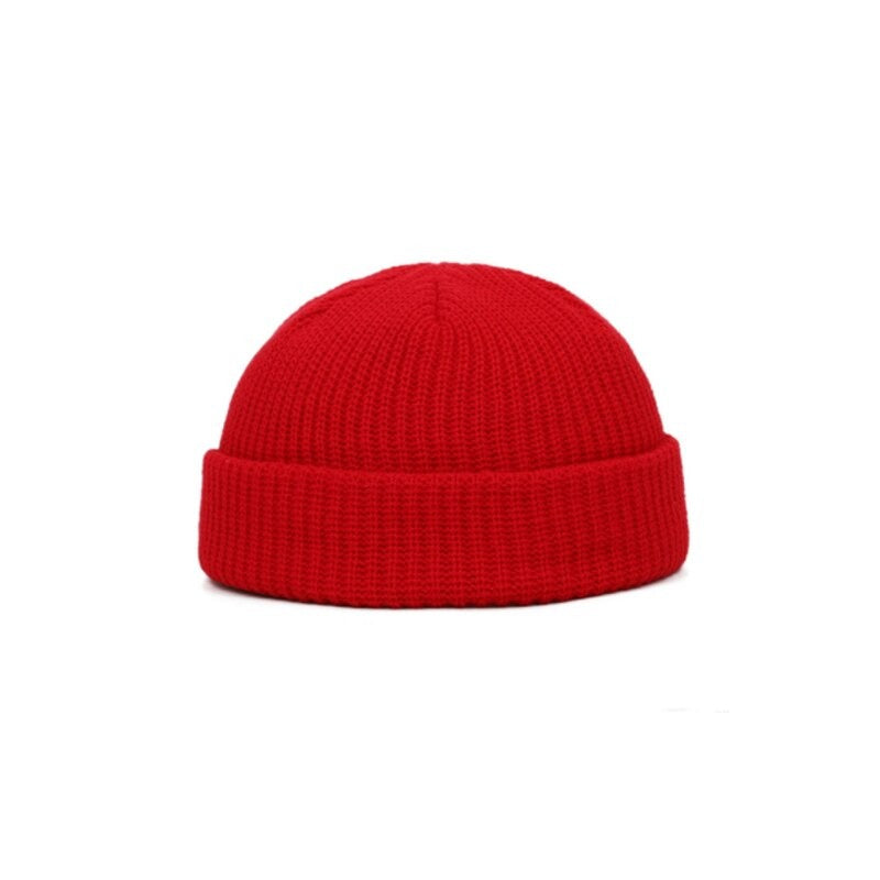 Solid Color Warm Knitted Beanies - Red / One Size - Beanie
