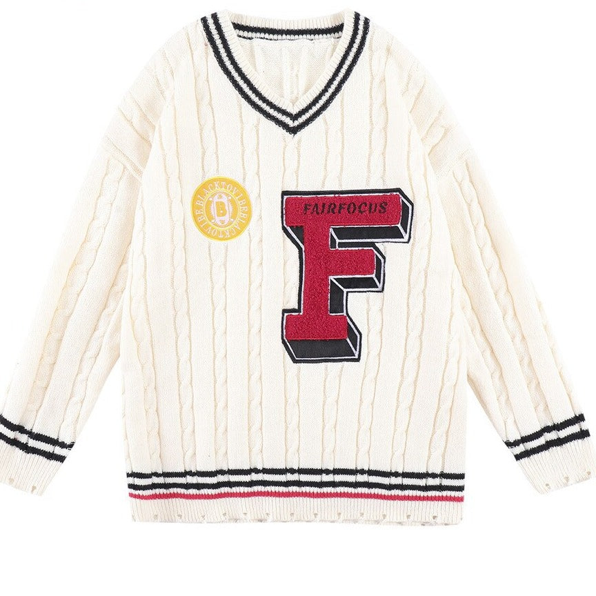 Fair Focus V-Neck Knit Sweater