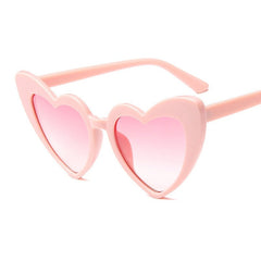 Heart Big Frame Eyewear Sunglasses - Pink / One Size