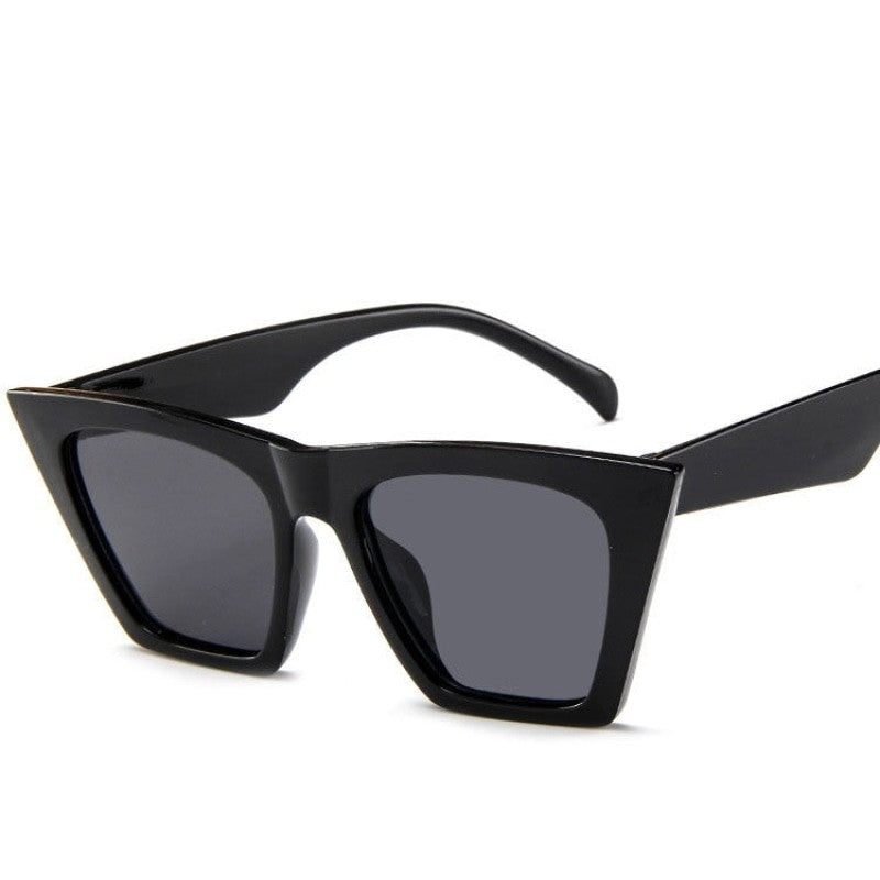 Gradient Cat Eye Sunglasses - Black-Gray / One Size